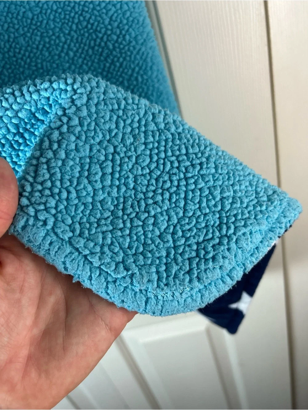 Garanimals Blue White Stars Baby Blanket Aqua Turquoise Sherpa Reversible